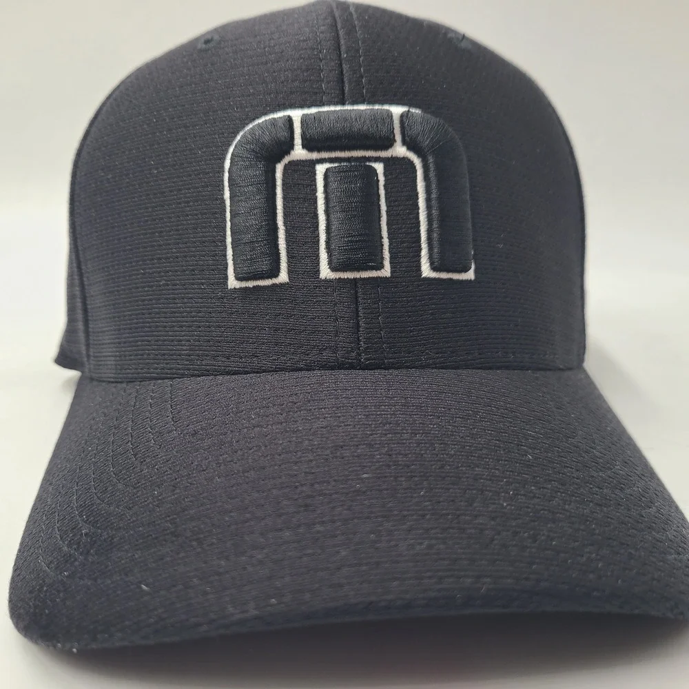 Travis Mathew Hat Fitted L-XL Black White‎ Golf Tennis Pickleball Outdoors Men